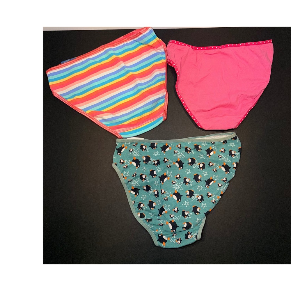 Vintage 3 Greendog Girls Bikini Underwear Rainbow‎ Penguin Snowman Sz M NEW